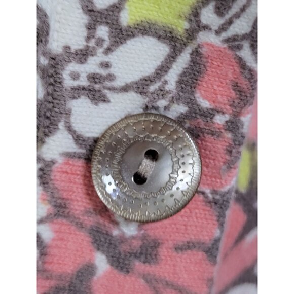 J.Jill VTG Women's LG Stretch Floral Cardigan Sweater 3/4 Sleeve Bloomcore - Picture 6 of 12